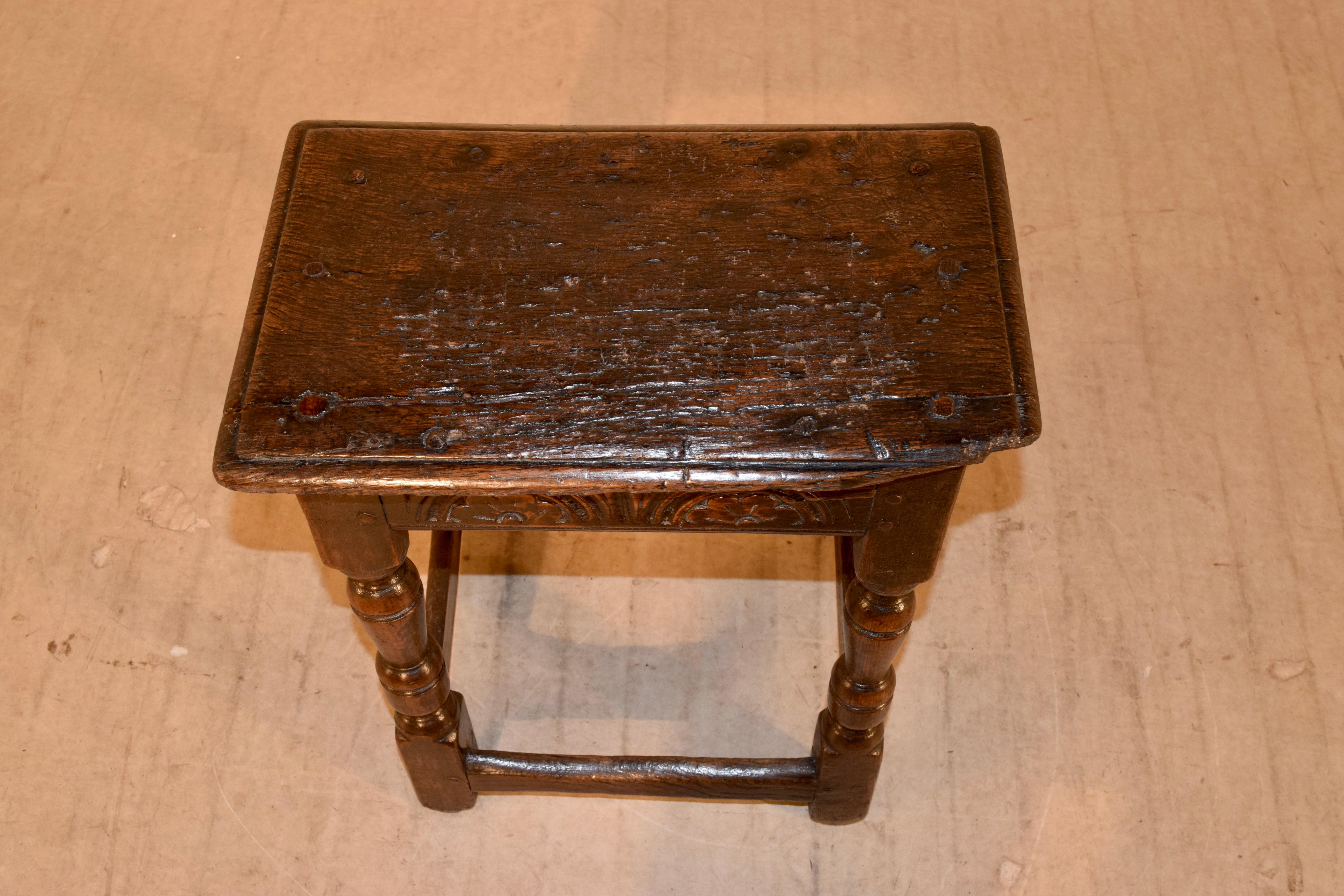 Oak 18th Century English Joint Stool