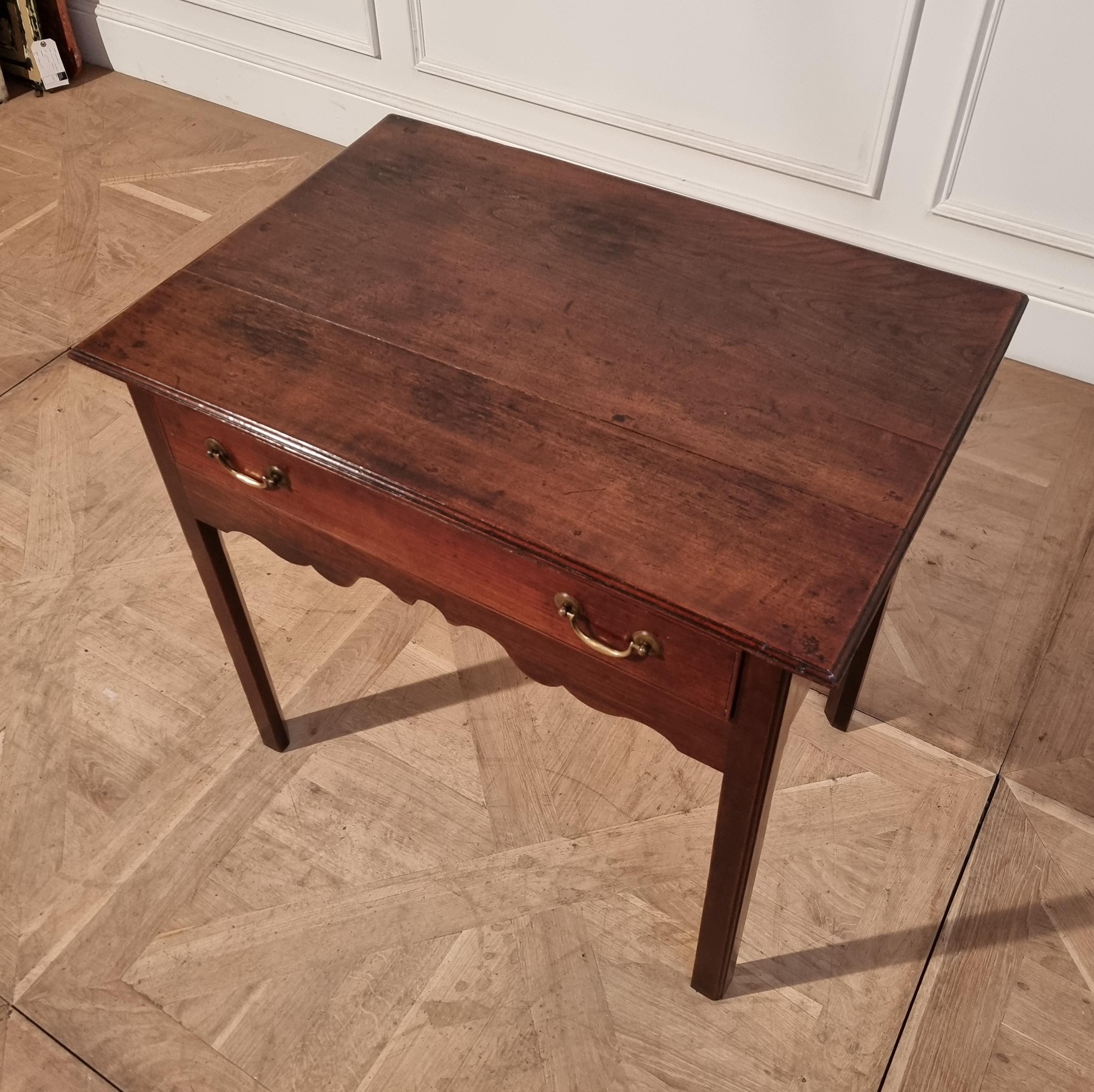 Small 18th C English mahogany 1 drawer lamp table. Wonderful colour. 1790.

Reference: 7653

Dimensions
31 inches (79 cms) Wide
21 inches (53 cms) Deep
28.5 inches (72 cms) High