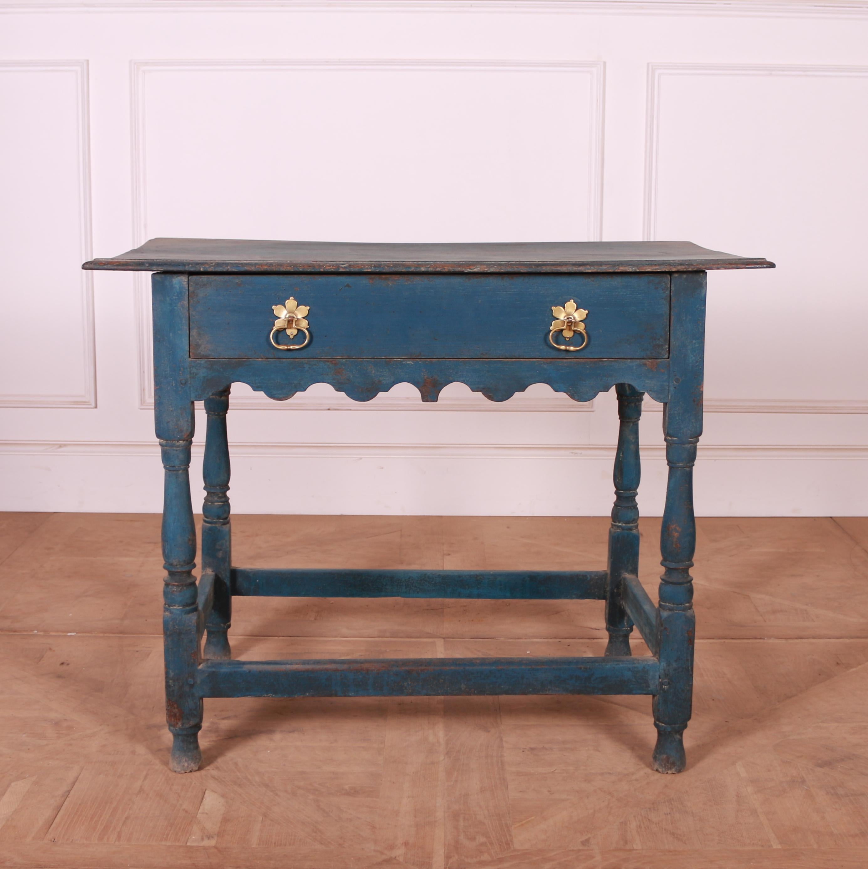 Pretty 18th century English painted oak one drawer lamp table. 1780.

Reference: 7753

Dimensions
35.5 inches (90 cms) wide
21.5 inches (55 cms) deep
28 inches (71 cms) high.