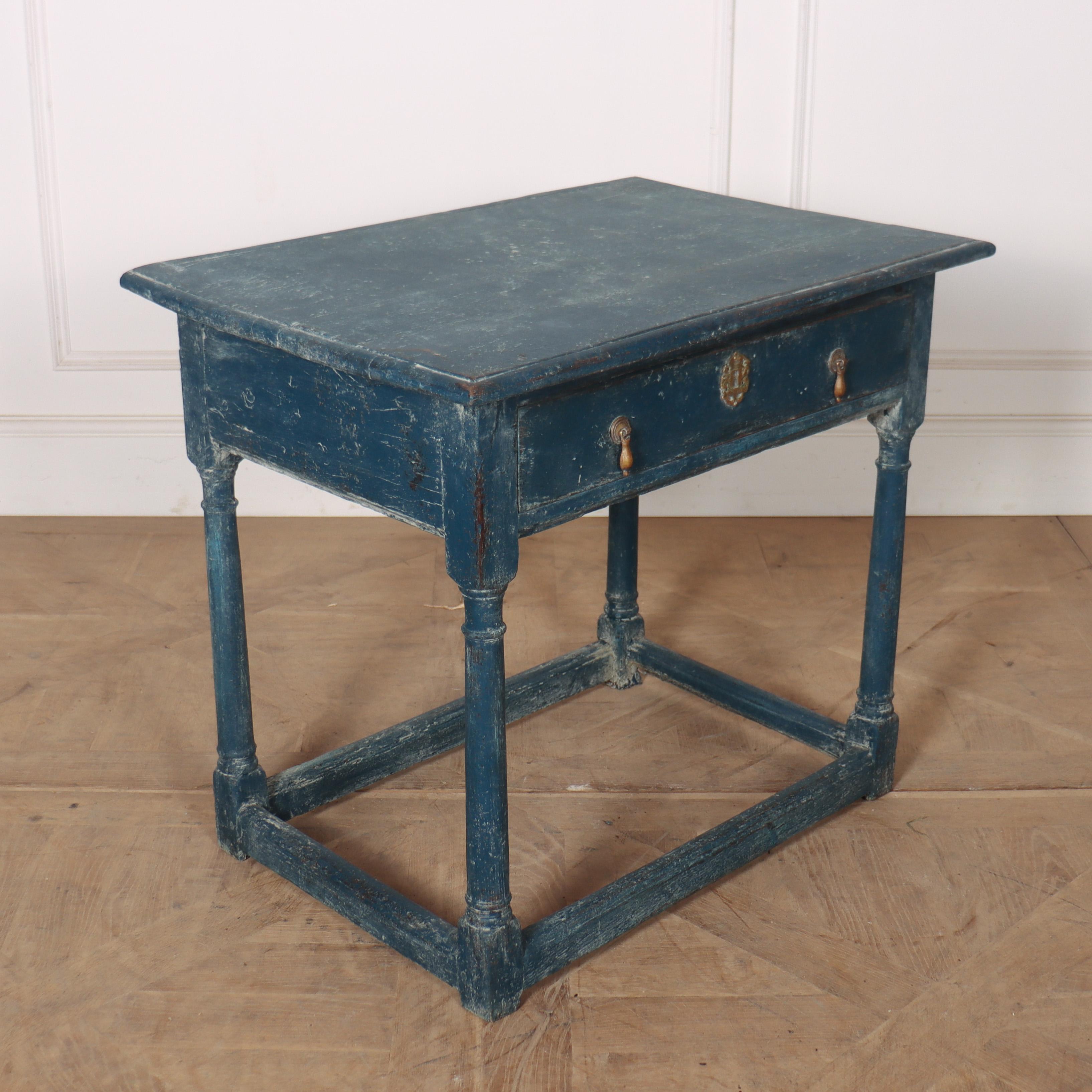 Early 18th C English painted oak one drawer lamp table. 1760.

Reference: 8158

Dimensions
30 inches (76 cms) Wide
21 inches (53 cms) Deep
26.5 inches (67 cms) High