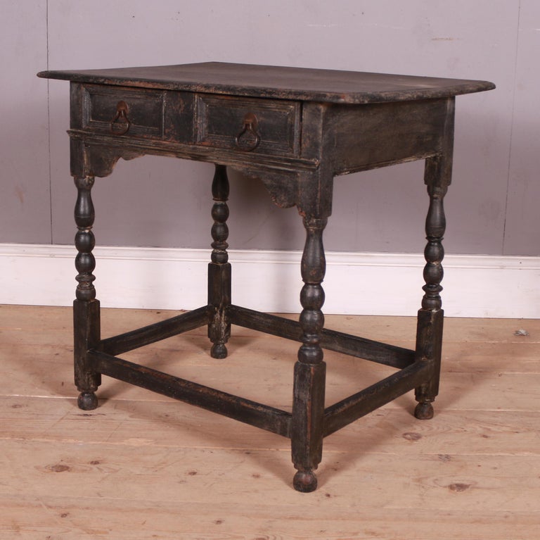 Painted 18th Century English Lamp Table For Sale