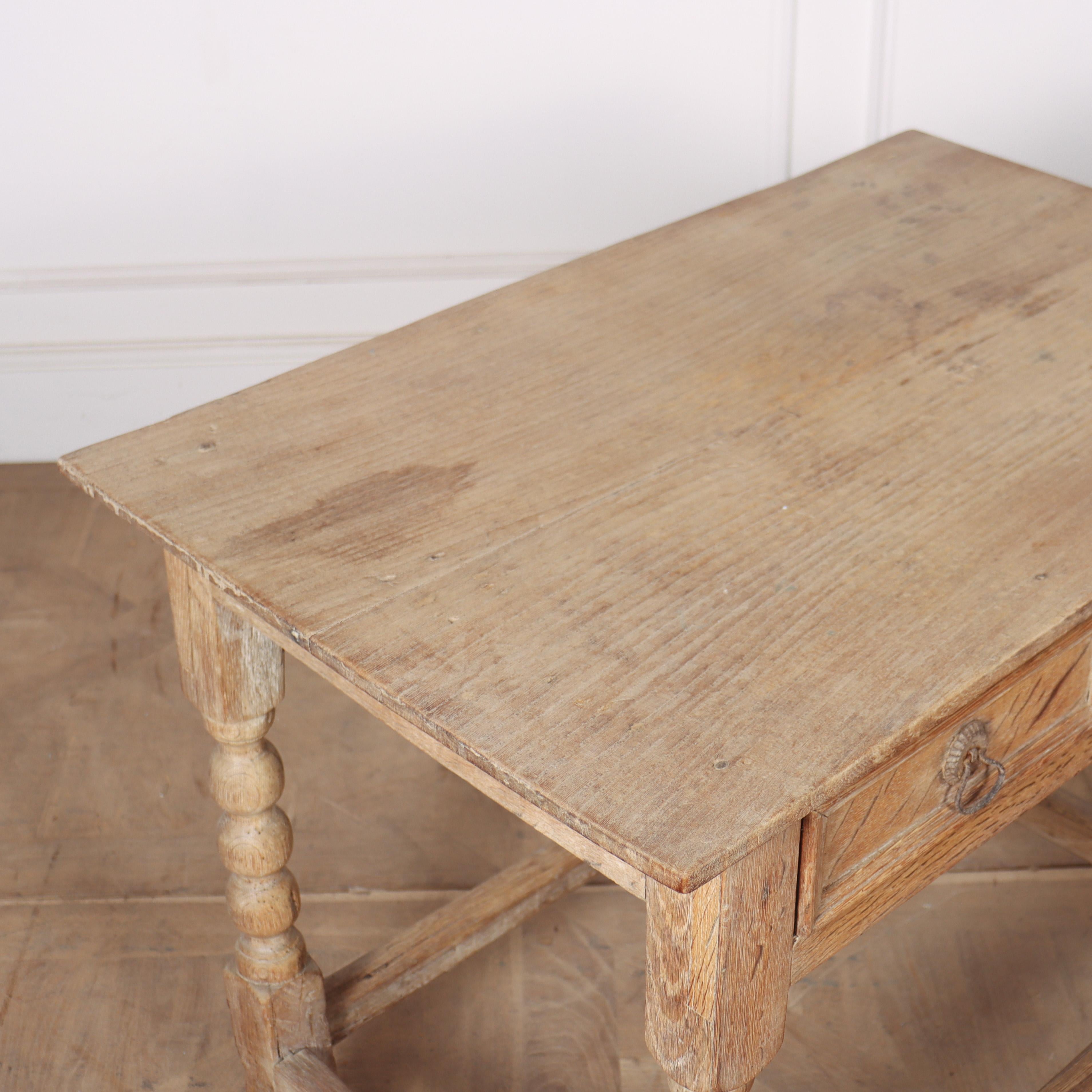 Bleached 18th Century English Lamp Table For Sale