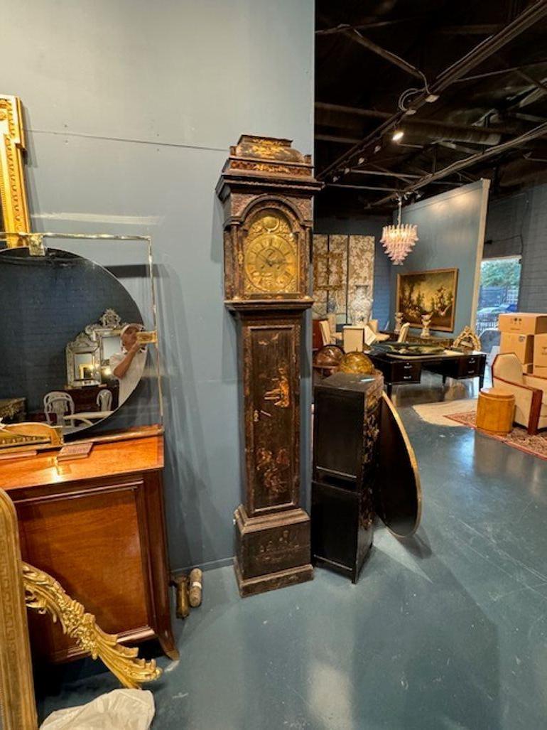 18th Century English Longcase Clock with Brass Face Plate by John Parsons For Sale 3