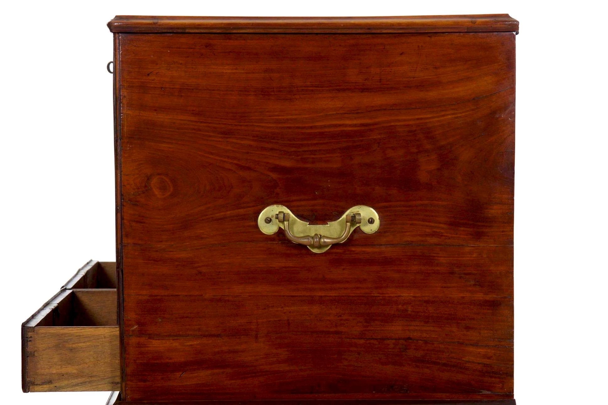 18. Jahrhundert Englisch Mahagoni Antike Decke Brust Wein Storage Cabinet 12