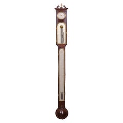 18th Century English Mahogany Cased Stick Barometer by Dolland of London