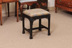 18th Century English Mahogany Chinese Chippendale Bench with Slip Seat