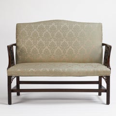 18th Century English Mahogany Chinese Chippendale Settee