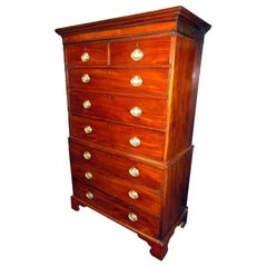 18th century English Mahogany Chippendale Chest on Chest