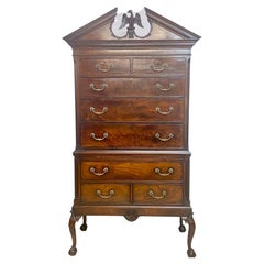 18th Century English Mahogany Chippendale Style Chest on Stand