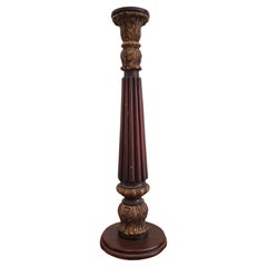 18th Century English Mahogany Column with Gold Gilt Decoration