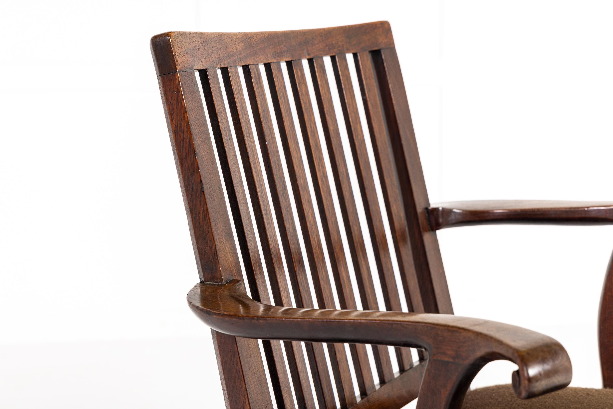 18th Century English Mahogany Elbow Chair For Sale 2