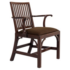 18th Century English Mahogany Elbow Chair