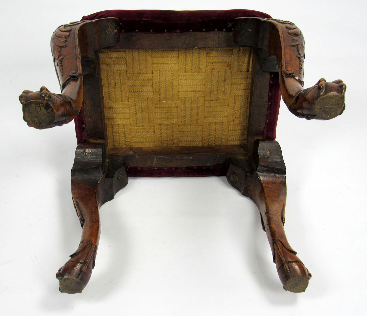 18th Century English Mahogany Footstool For Sale 5
