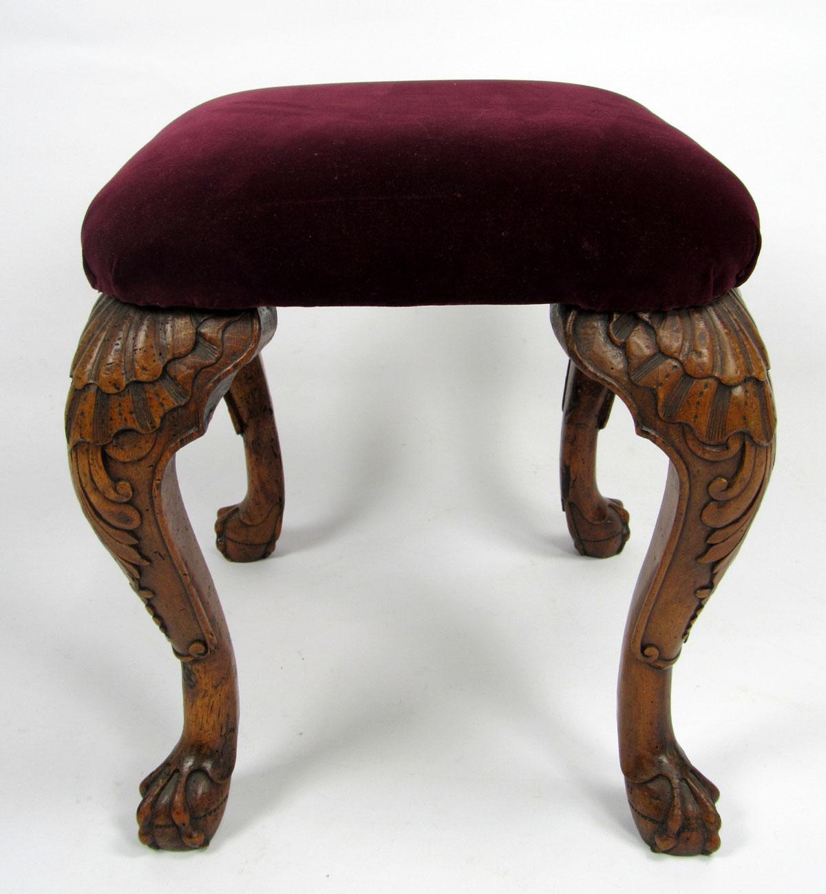 18th Century English Mahogany Footstool For Sale 1