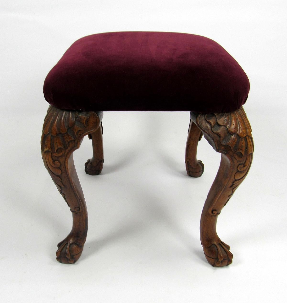 18th Century English Mahogany Footstool For Sale 4