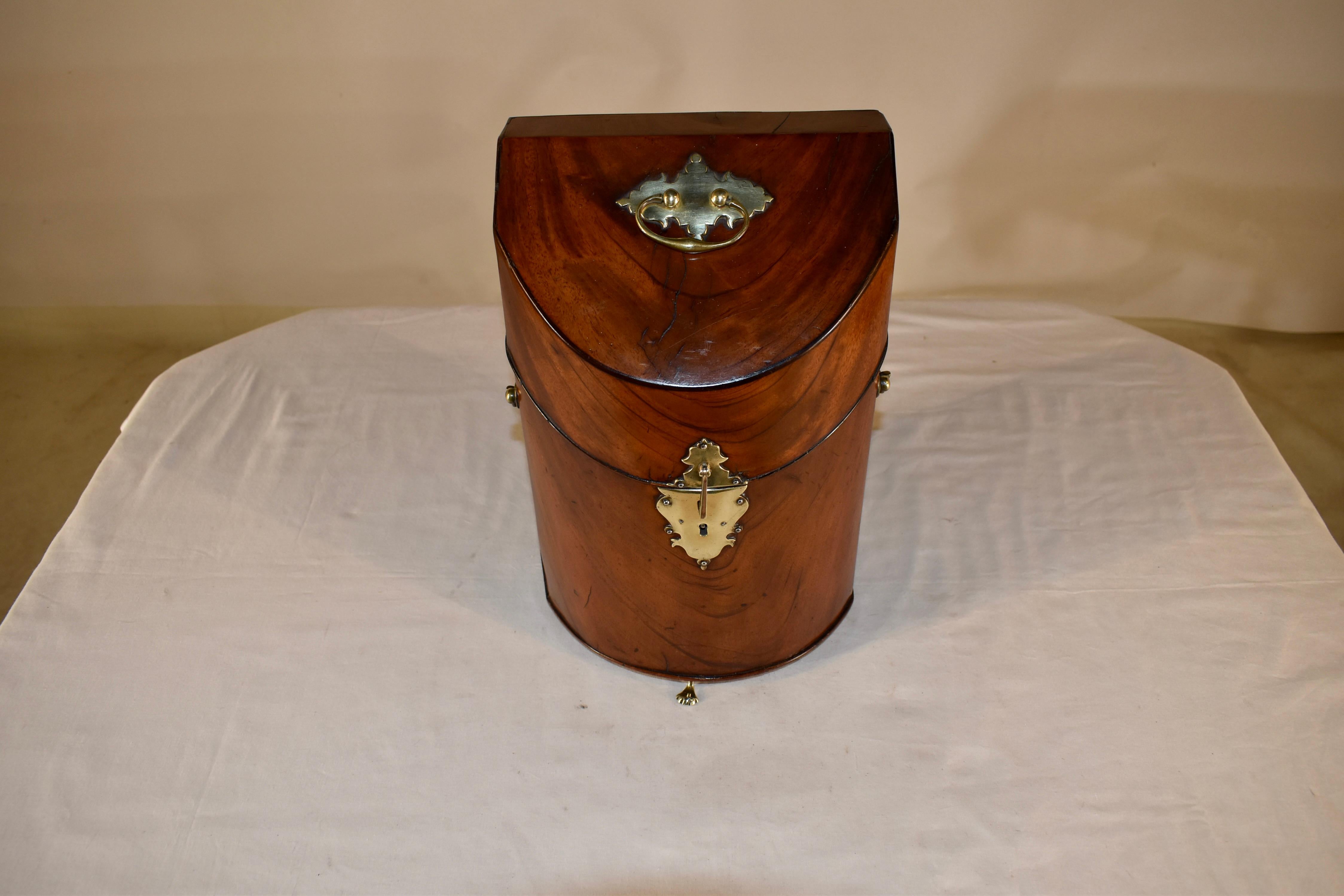 Caja de cuchillos inglesa de caoba del siglo XVIII en Bueno estado para la venta en High Point, NC