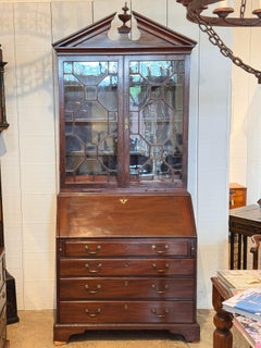 18th Century English Mahogany Secretary Bookcase
