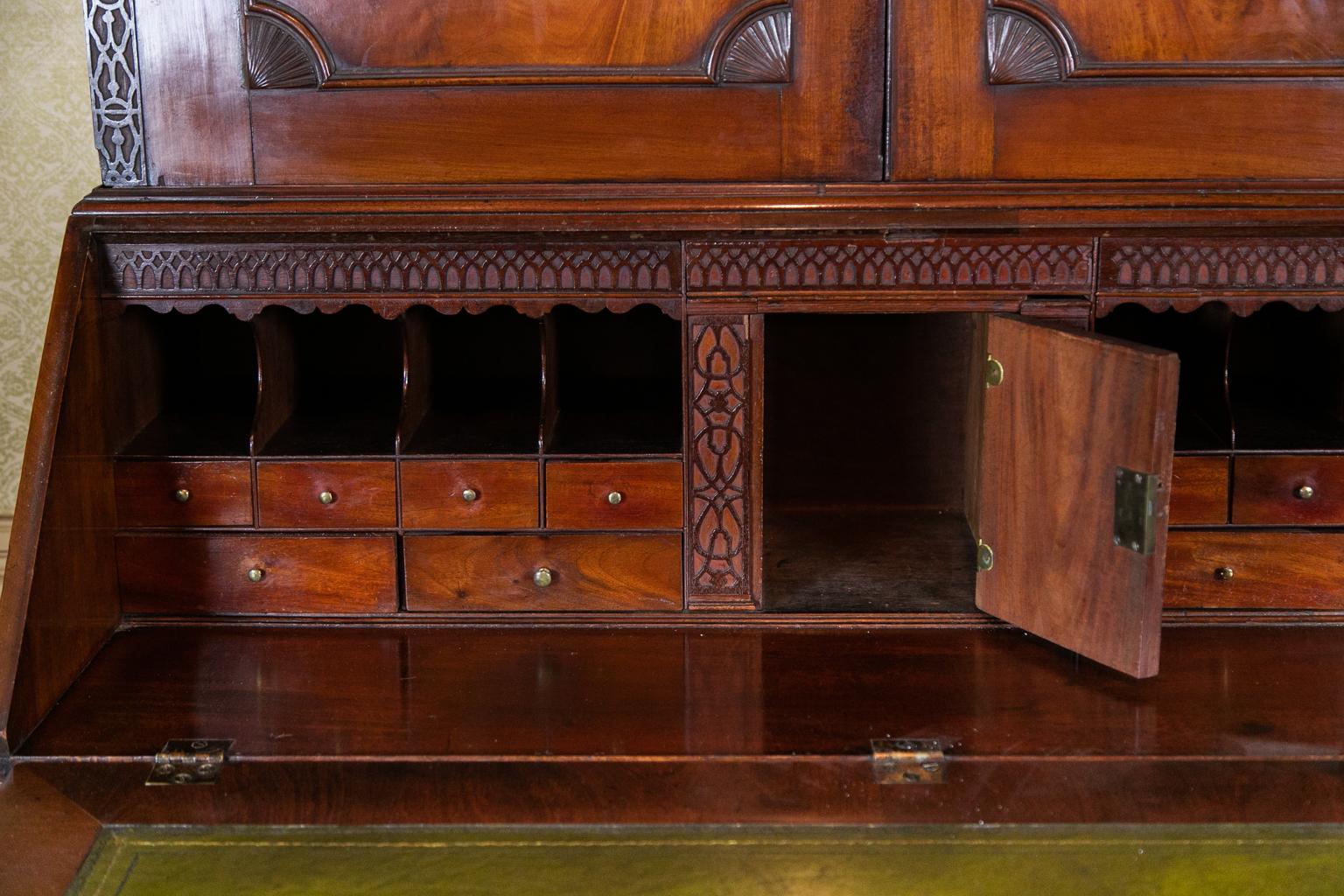 Late 18th Century 18th Century English Mahogany Secretary For Sale