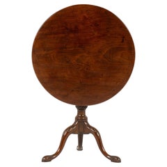18th Century English Mahogany Tripod Table