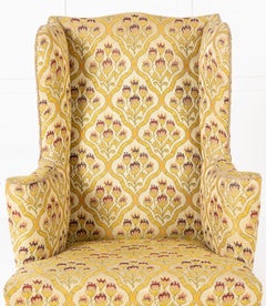 18th Century English Mahogany Wing Armchair