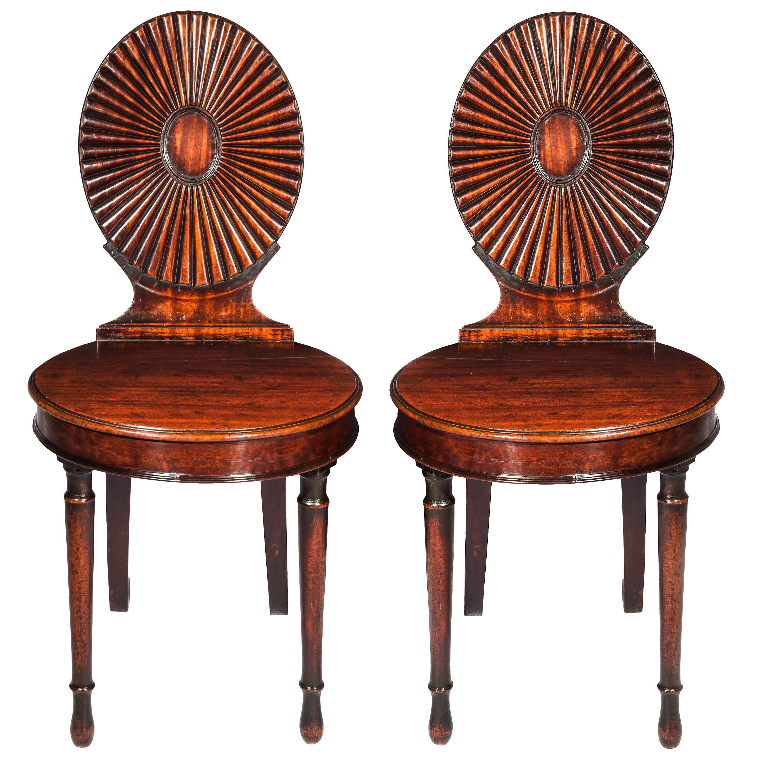 18th Century English Neoclassical Pair of Chairs, circa 1780 1