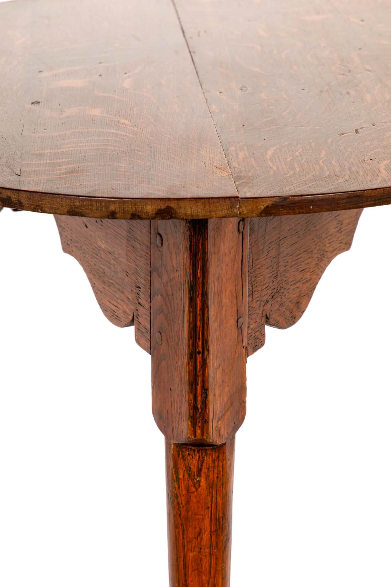 Hand-Crafted 18th Century English Oak and Ash Cricket Table