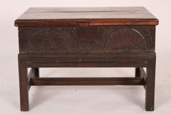 18th Century English Oak Bible Box / Side Table