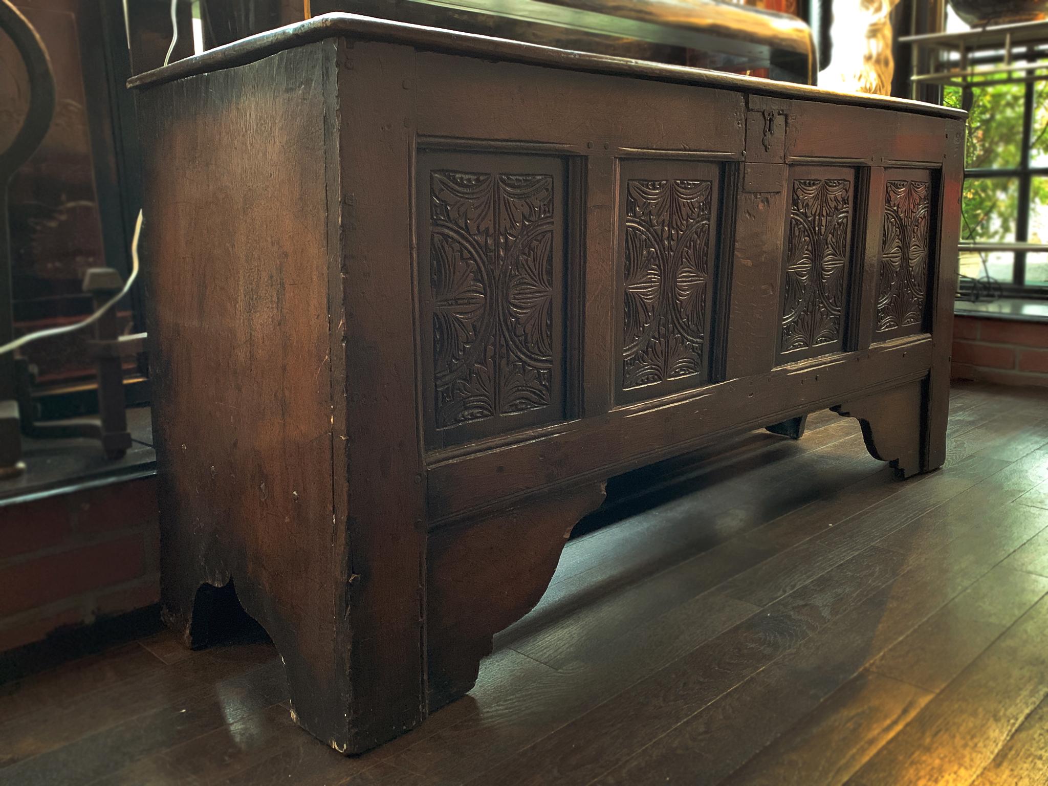 18th Century English Oak Blanket Chest 6