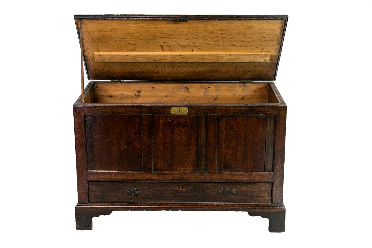 Brass 18th Century English Oak Blanket Chest