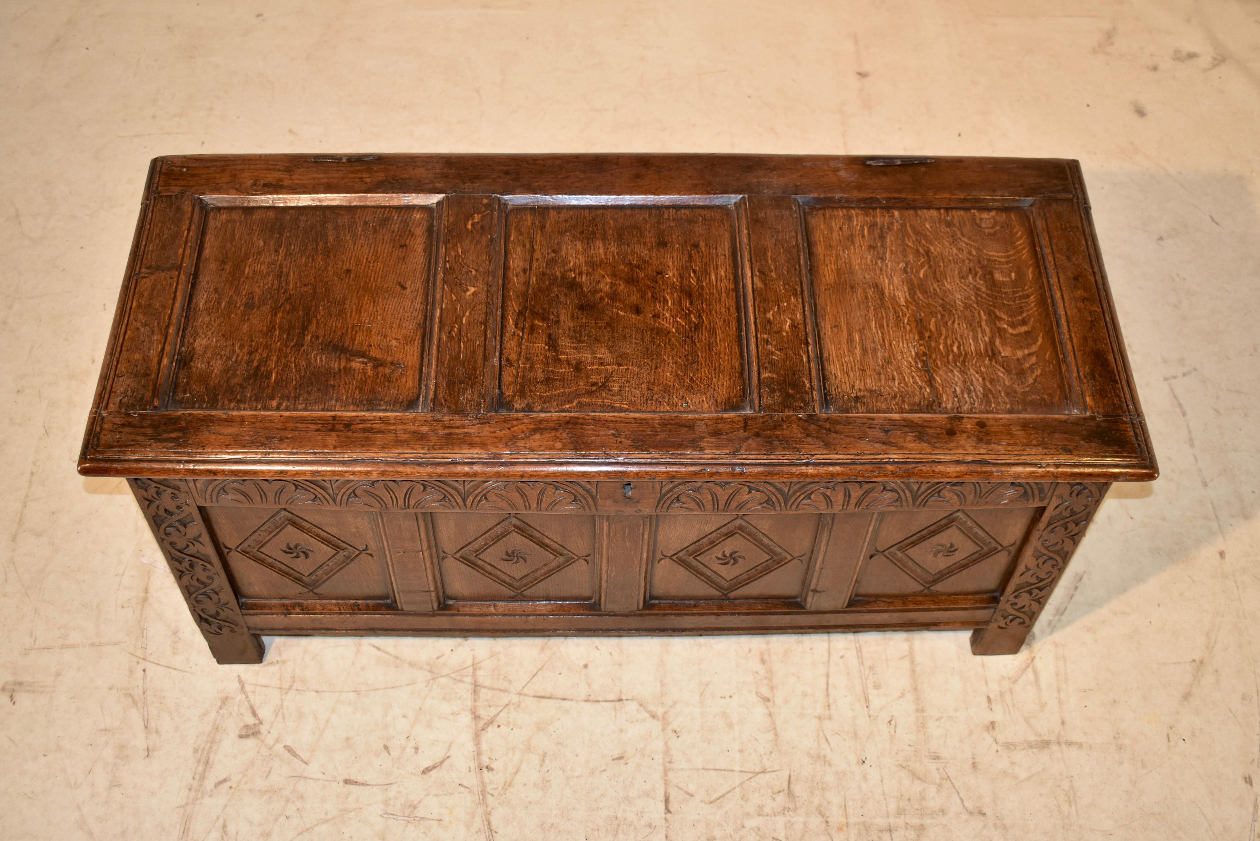 18th Century English Oak Blanket Chest For Sale 2