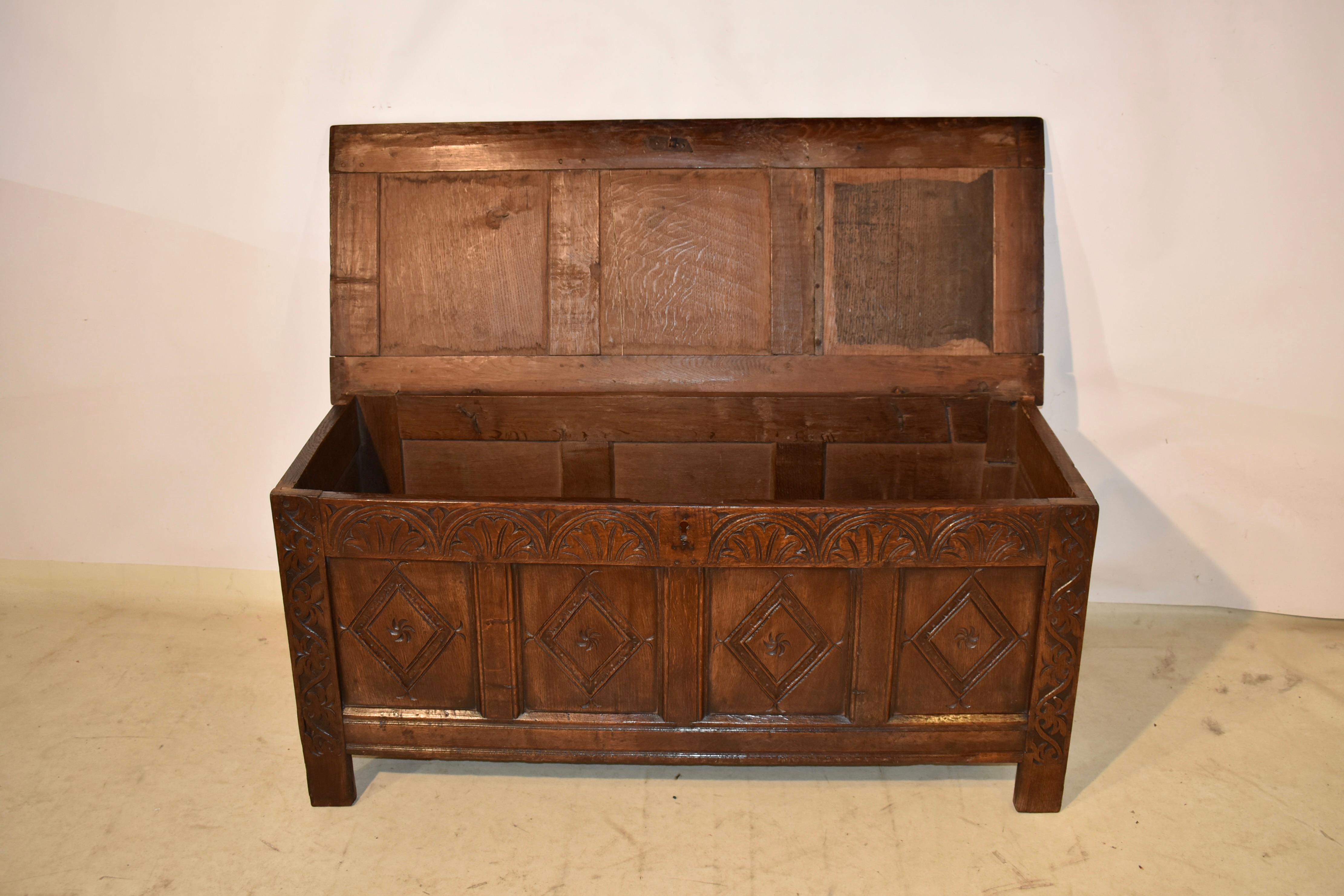 18th Century English Oak Blanket Chest For Sale 3