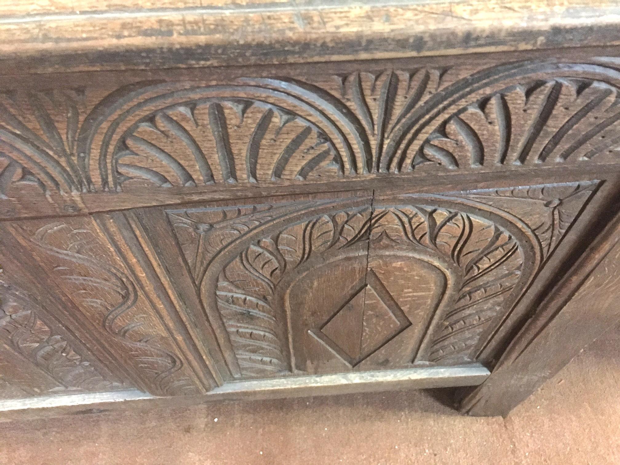 Georgiano Cassapanca o forziere in legno di Oak del XVIII secolo in vendita