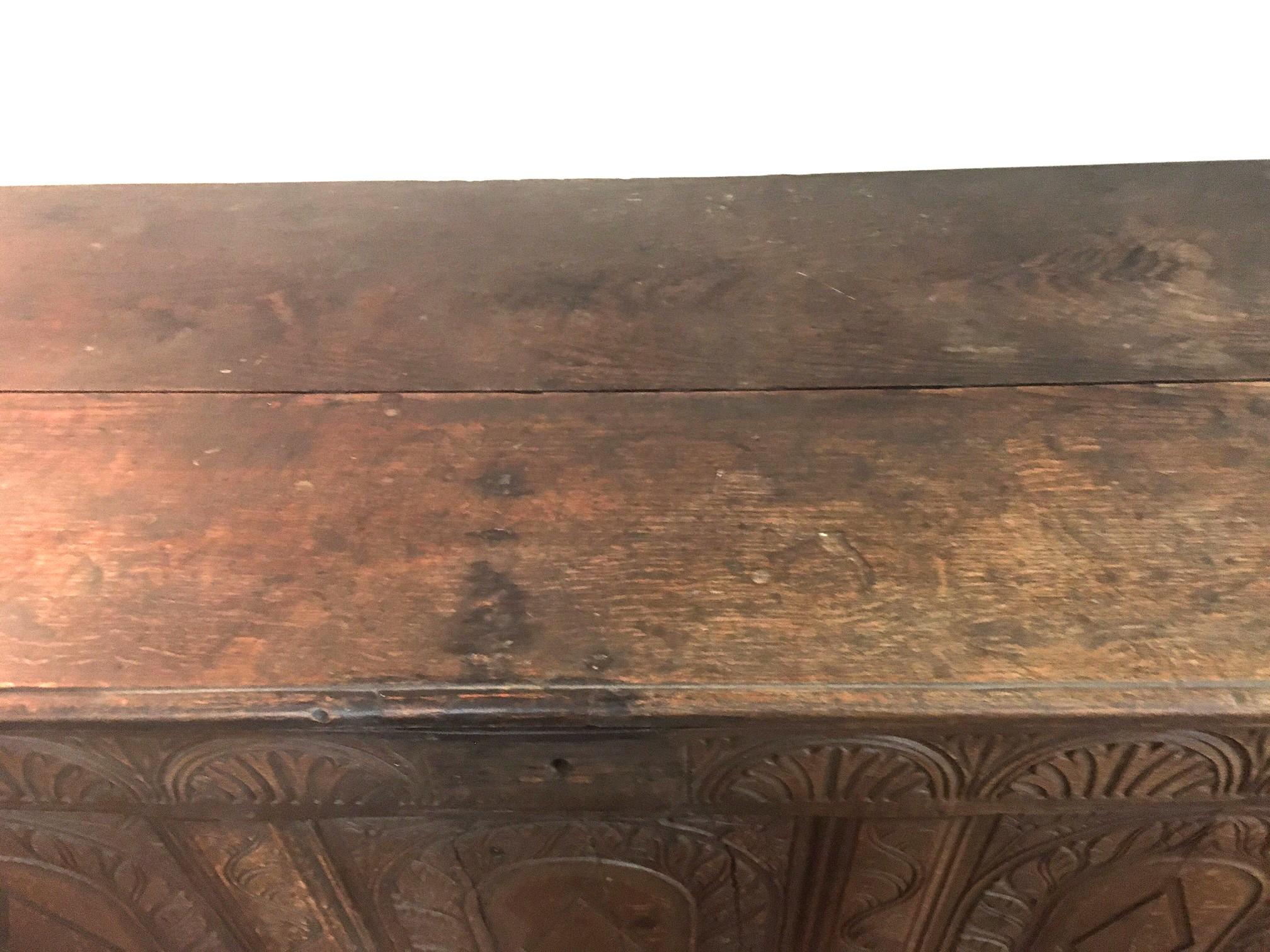 Quercia Cassapanca o forziere in legno di Oak del XVIII secolo in vendita