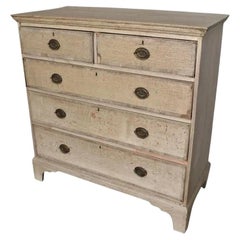 18th Century English Oak Chest of Drawers with Mahogany Banding