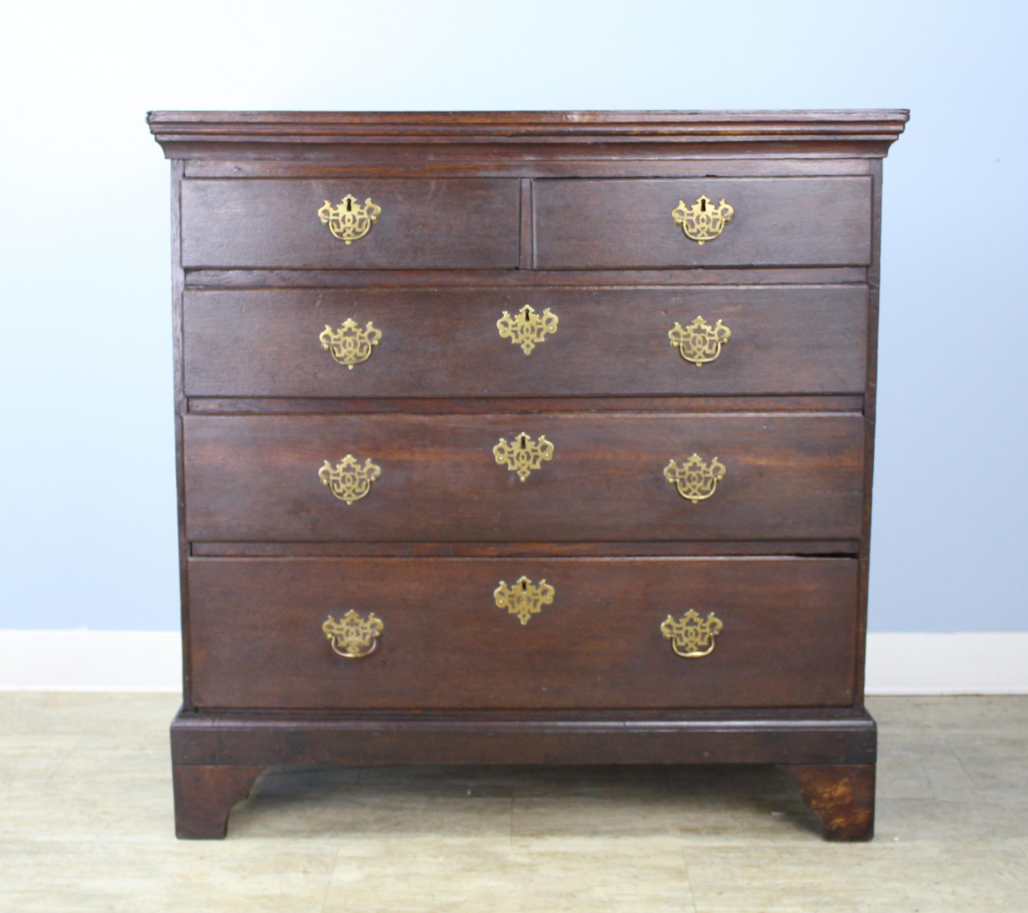 english oak chest of drawers