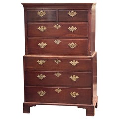 18th Century English Oak Chest-on-Chest
