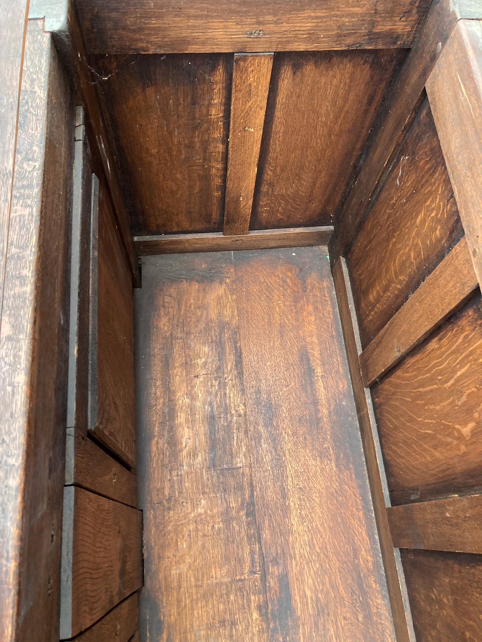 18th Century English Oak Coffer Blanket Chest 10