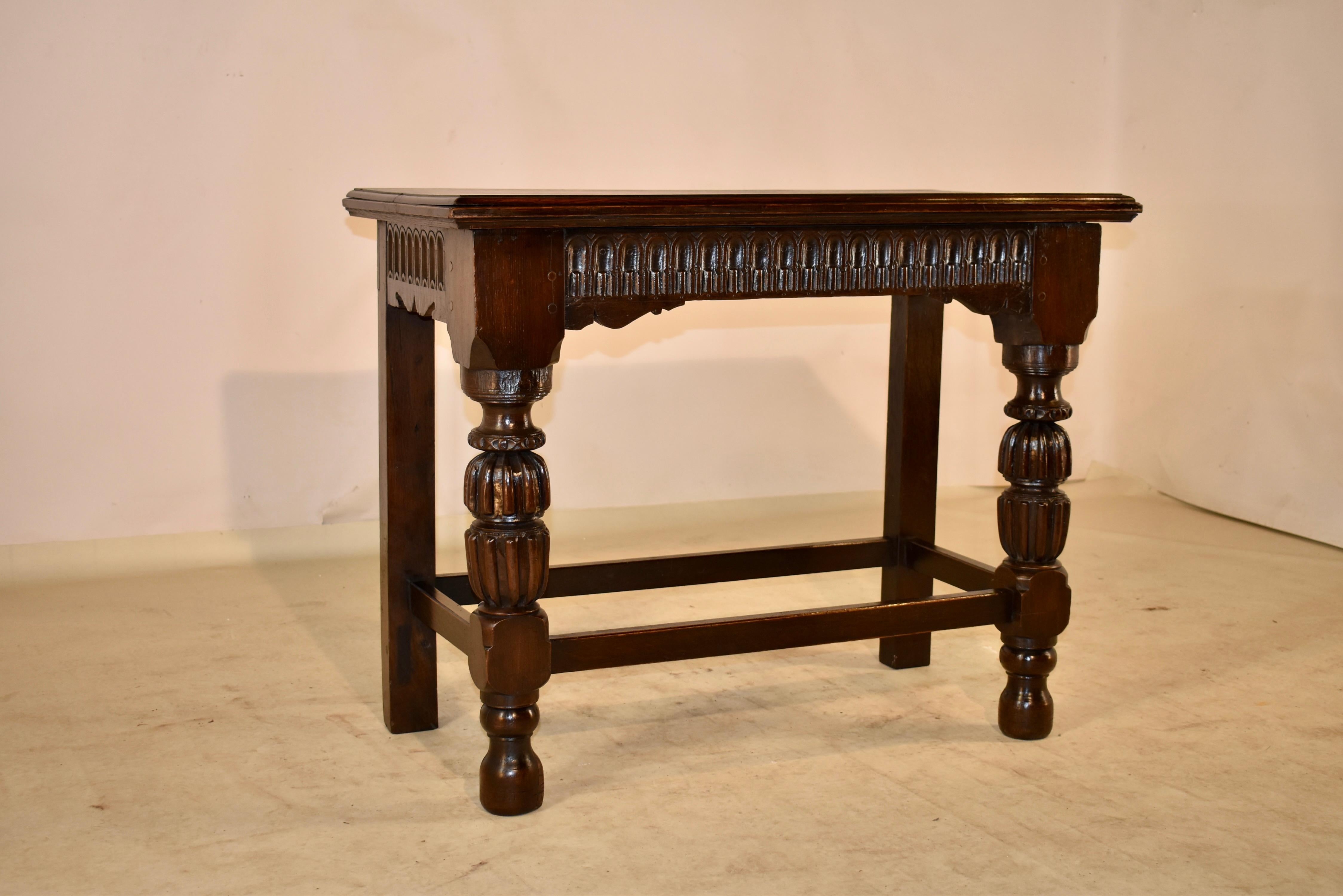 18th Century English Oak Console or Serving Table In Good Condition For Sale In High Point, NC