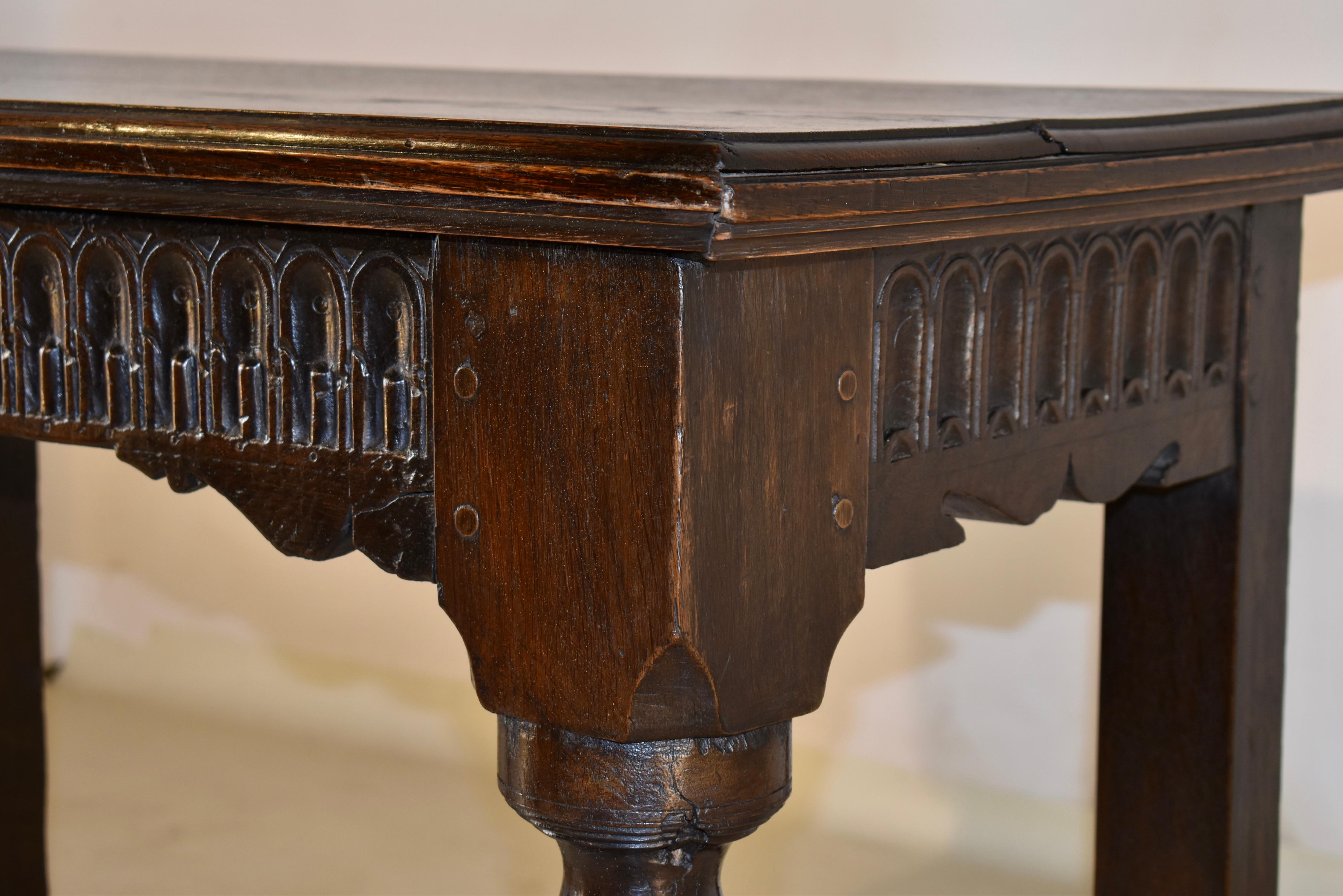 18th Century English Oak Console or Serving Table For Sale 4