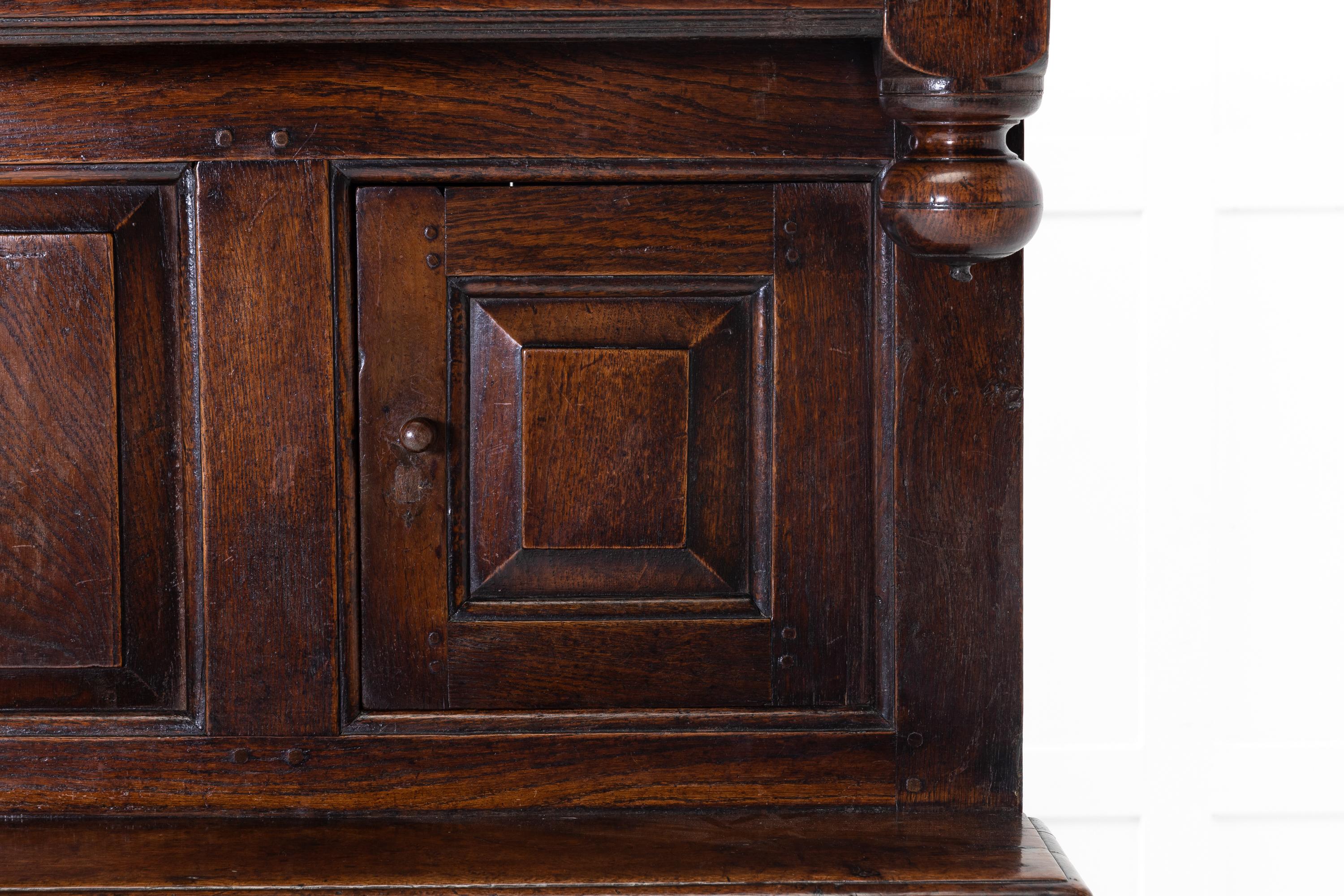 18th Century and Earlier 18th Century English Oak Cupboard/Dudarn For Sale