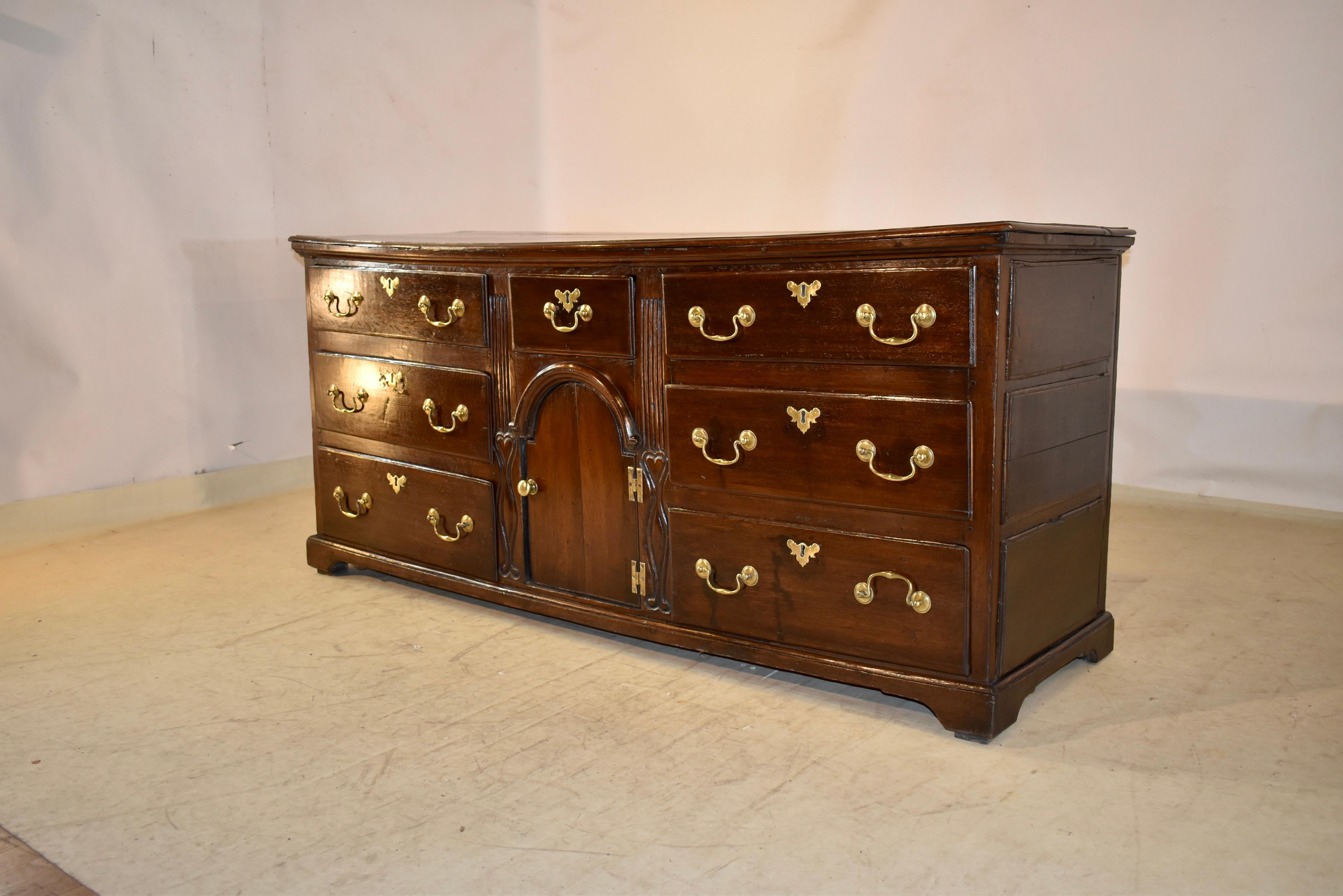 18th Century and Earlier 18th Century English Oak Dresser Base For Sale