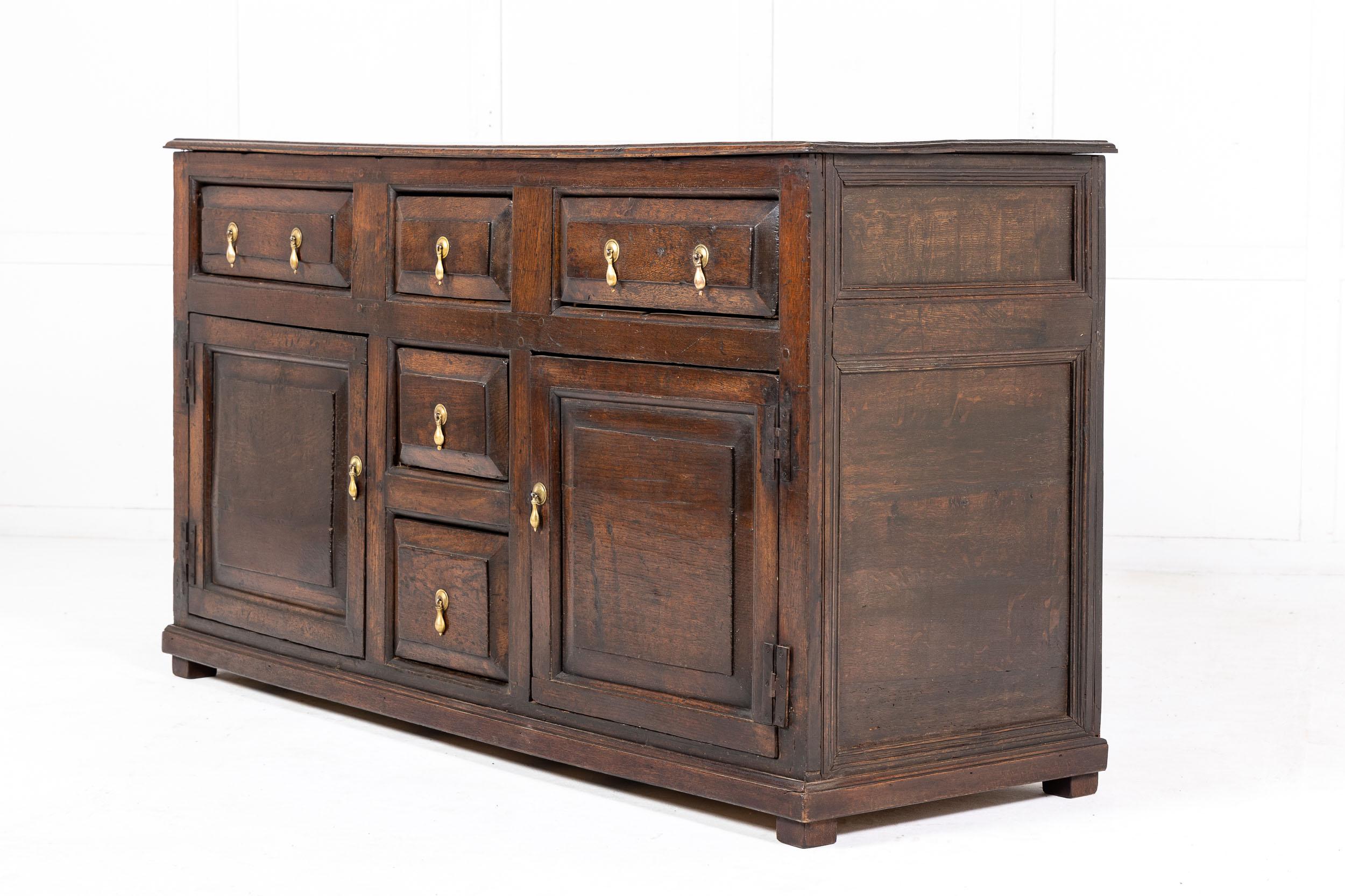 18th Century English Oak Dresser Base For Sale 4