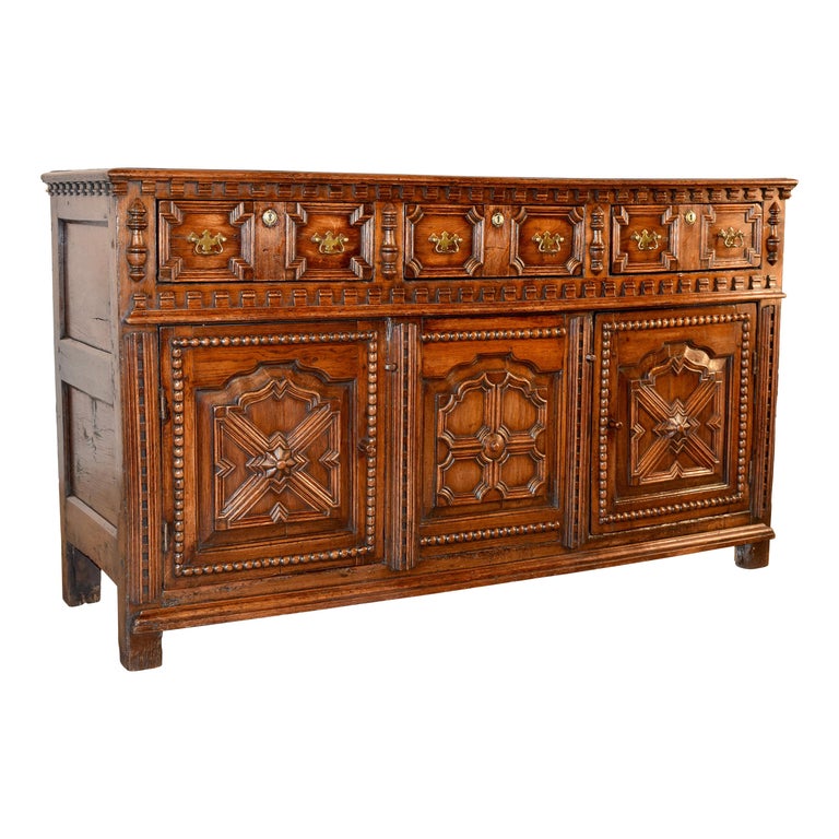 18th Century English Oak Chest Of Drawers Base For Sale at 1stDibs