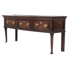 Antique 18th Century English Oak Dresser Base
