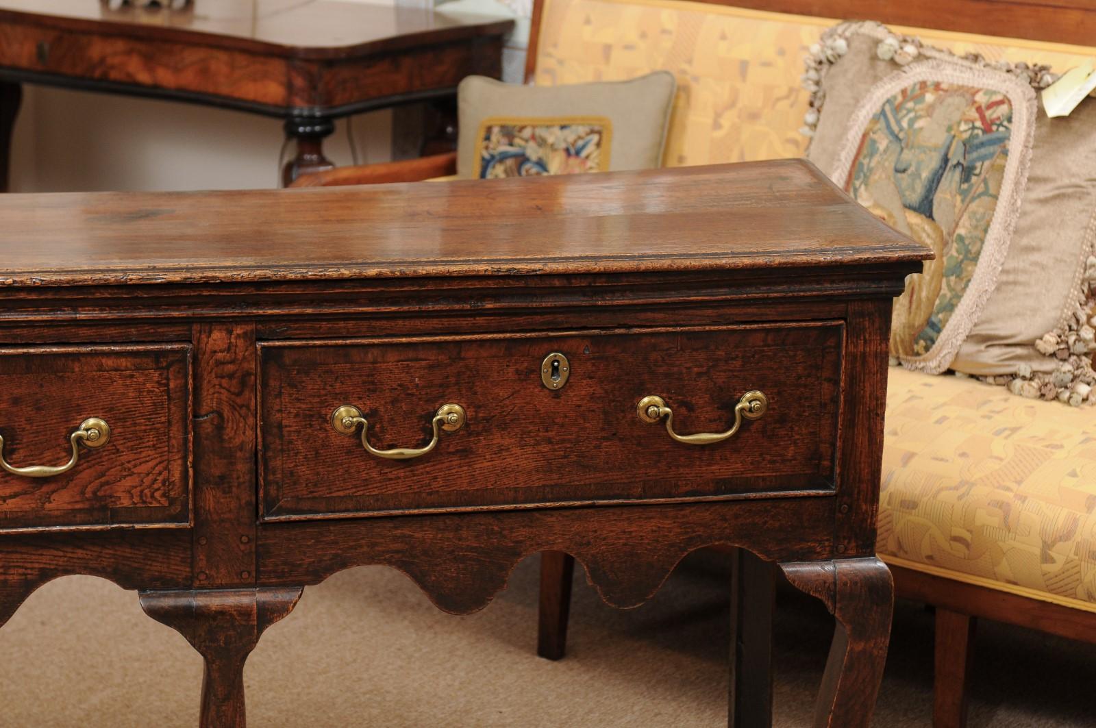 18th Century English Oak Dresser Base/Server 1