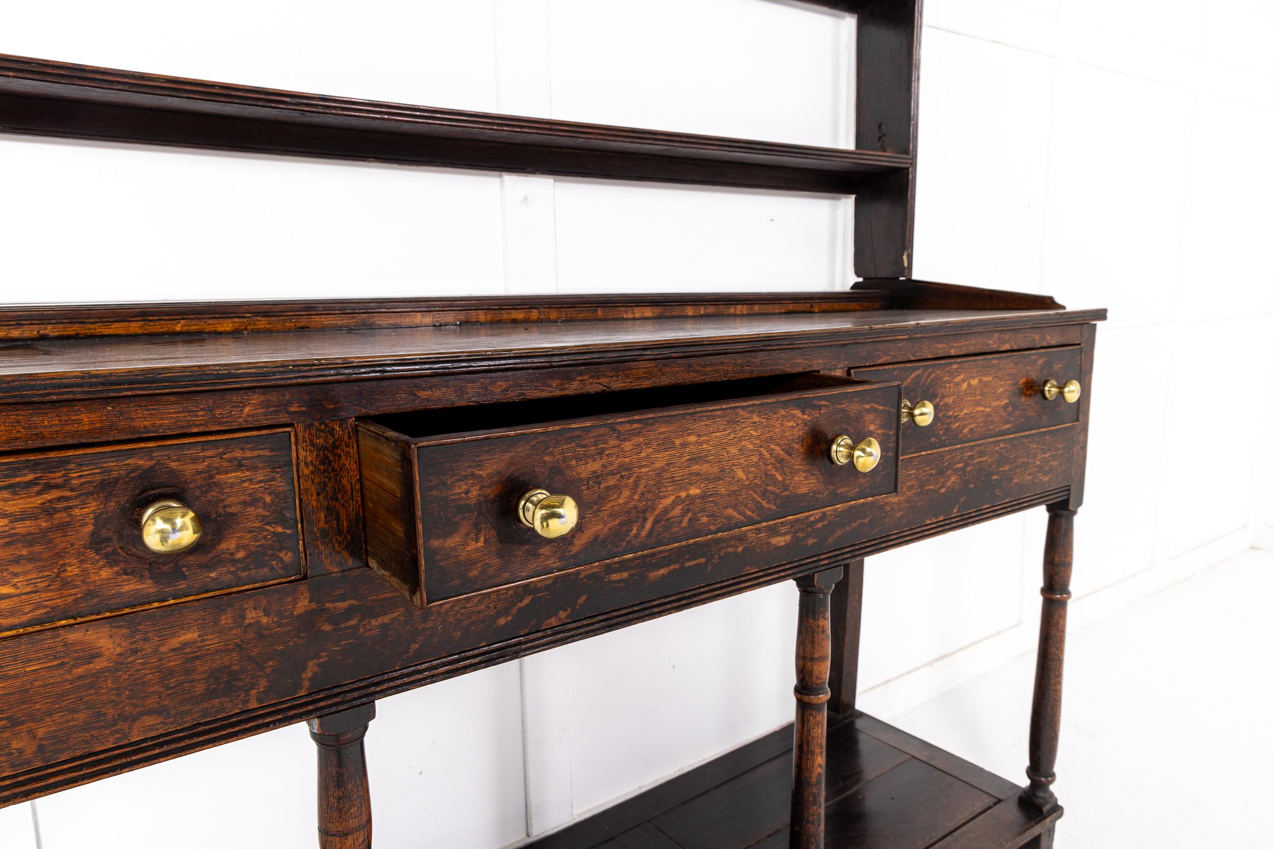 18th Century English Oak Dresser In Excellent Condition For Sale In Gloucestershire, GB