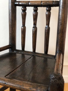 Antique English Oak Farmhouse Chair 18th-Century