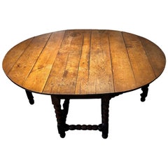Antique 18th Century English Oak Gate Leg Table