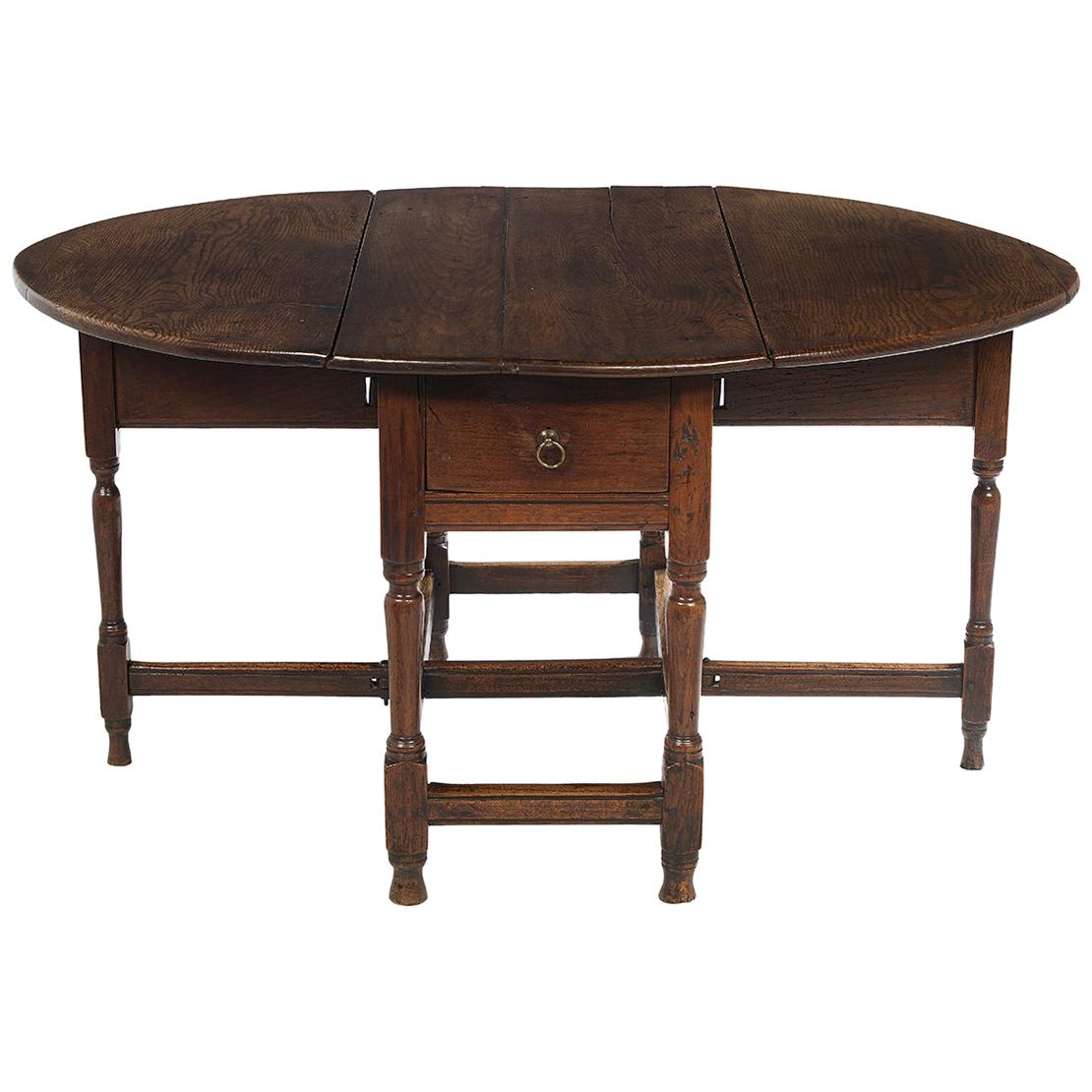 18th Century English Oak Gateleg Table