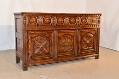 18th Century English Oak Geometric Dresser Base